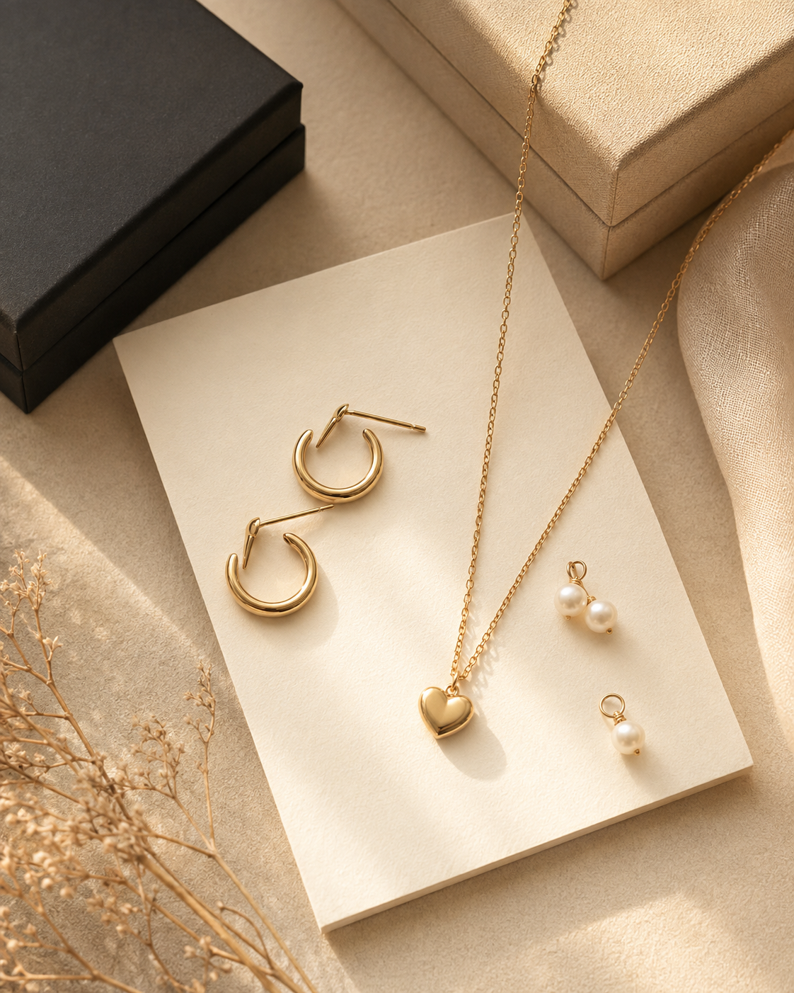 Selección de joyas doradas AVERIS